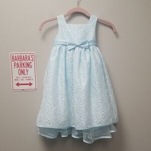 GEORGE HOLIDAY/SPECIAL OCCASION GIRLS Baby Blue Lacey Dress SZ 4